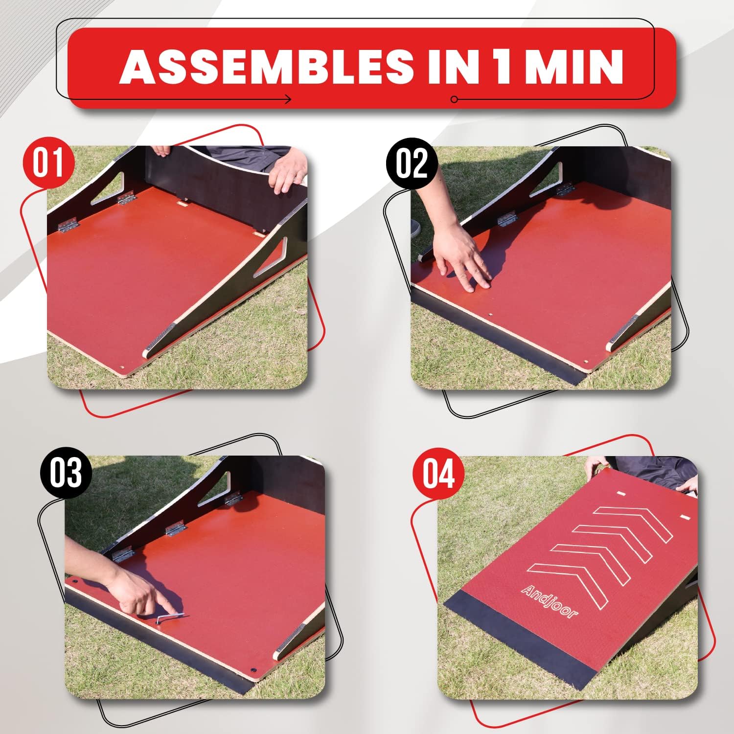 Andjoor Skateboard ramp Bike ramp Scooter ramp Skate ramp RC ramp BMX ramp RC car ramp Dirt Bike ramps for Kids Jumping - Skateboard Accessories for Boys and Girls with Skateboard ramps and Jumps