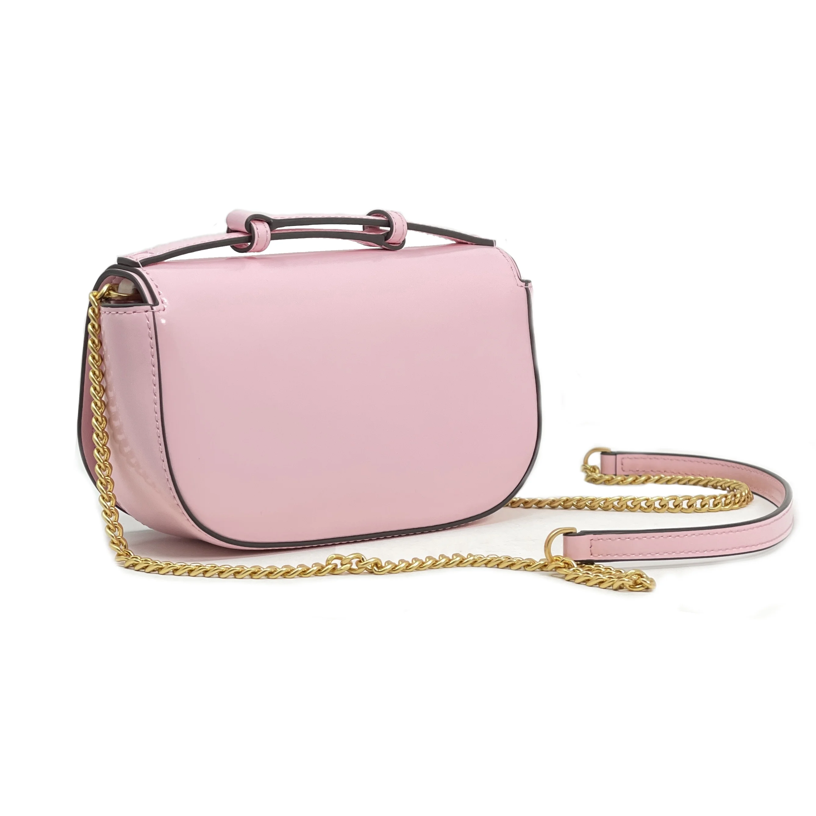 Tory Burch Women's Emerson Patent Leather Top Handle Crossbody Bag (Pink Plie)