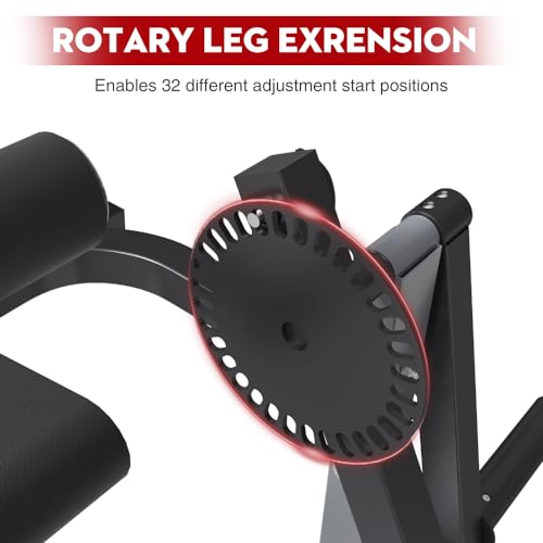 SPART Leg Extension and Curl Machine, Lower Body Special Leg Machine, Adjustable Leg Rotary Extension Machine, Leg Exercise Bench with Plate Loaded for Waist, Thigh, Home Gym Weight Machine