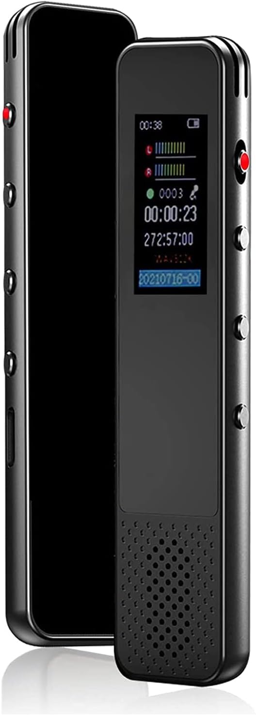 Digital Voice Recorder, Audio Tape Recorder Voice Activated Recorder with Playback for Lectures, Meetings, Interviews, Portable Recording Device, Upgraded Small Tape Dictaphone USB Charge, MP3(32G) Pack of 2