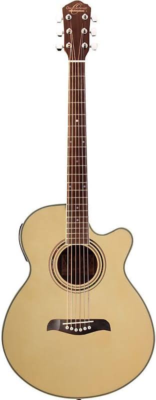 Oscar Schmidt Og10ce Concert-Size Cutaway Acoustic-Electric Guitar - Natural