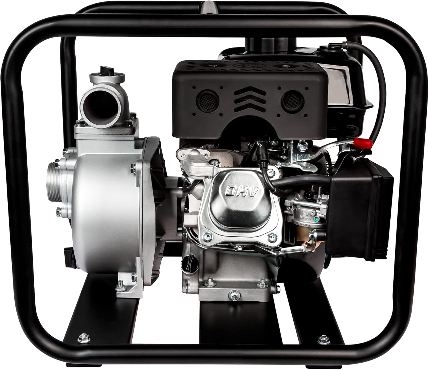 Red Lion 617034 6RLAG-2LST 208cc, 150 GPM OHV Engine Driven Aluminum Semi-Trash Pump, 2-inch MNPT Suction and Discharge, Black