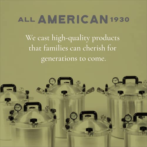 All American 1930: Pressure Cooker/Canner (The 915) - Exclusive Metal-to-Metal Sealing System - Suitable for Gas, Electric, or Flat Top Stoves - Made in the USA