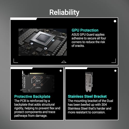 ASUS Prime Radeon™ RX 9070 XT OC Edition Graphics Card (PCIe 5.0, HDMI/DP 2.1, 2.5-Slot Design, axial-tech Fans, Dual Ball Fan Bearings, Dual BIOS, GPU Guard)