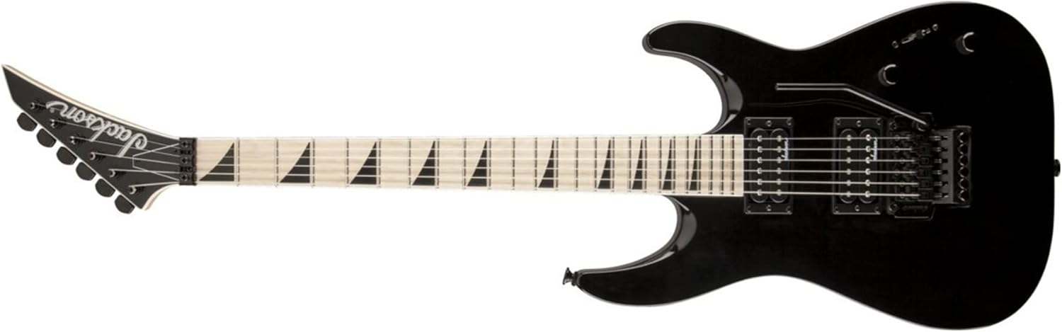 Jackson JS Series Dinky Arch Top JS32 DKAM 6-String Electric Guitar (Gloss Black) Bundle with Jackson Economy Hardshell Case (2 Items)