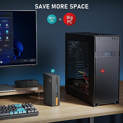 ACEMAGIC [Mini Gaming PC] Core i9-11900H up to 4.9GHz,Mini Computer Tower PC Dual Channel 16GB DDR4 512GB NVMe SSD, Support 3 Mode PERF Switch Desktop Computer 4K Triple Display,WiFi 6,BT 5.2