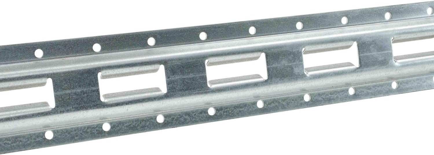 Mytee Products (4 Pack 5' Vertical E-Track Tie-Down Rail - Made in USA | High Strength Galvanized Steel, Bolt-On Tie Down Rail for Cargo on Pickups, Trucks, Trailers, Vans