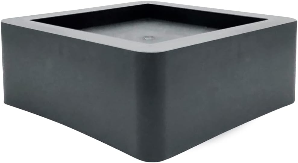 DuraCasa 3 Inch Bed Risers - Fits Huge 5.5 Inch Bed or Furniture Post, Creates an Additional 3 Inches of Height or Storage! Heavy-Duty Table, Chair, Desk or Sofa Riser (4, 3 Inch Black)
