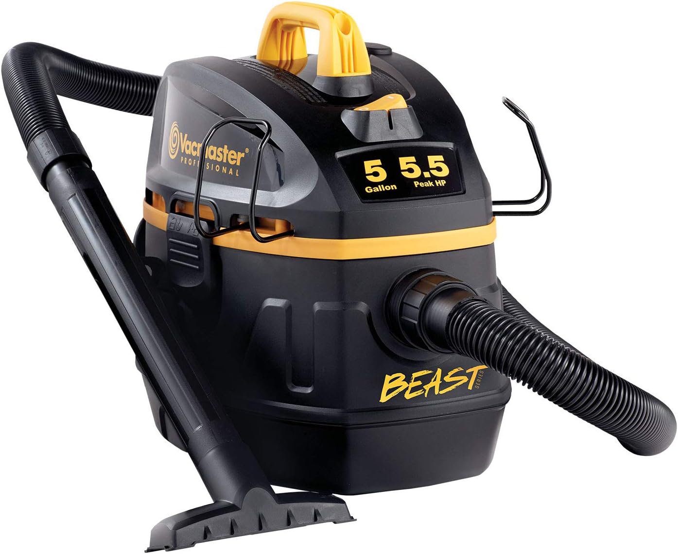 Vacmaster Professional - Professional Wet/Dry Vac, 5 Gallon, Beast Series, 5.5 HP 1-7/8" Hose Jobsite Vac (VFB511B0201), Black