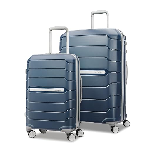 Samsonite Freeform 21-Inch Hardside Carry-On Luggage - Hardshell Carry-On Suitcase - TSA, Airline-Approved - Expandable Hard Shell, Smooth Rolling Spinner Wheels for Lightweight Travel - Navy