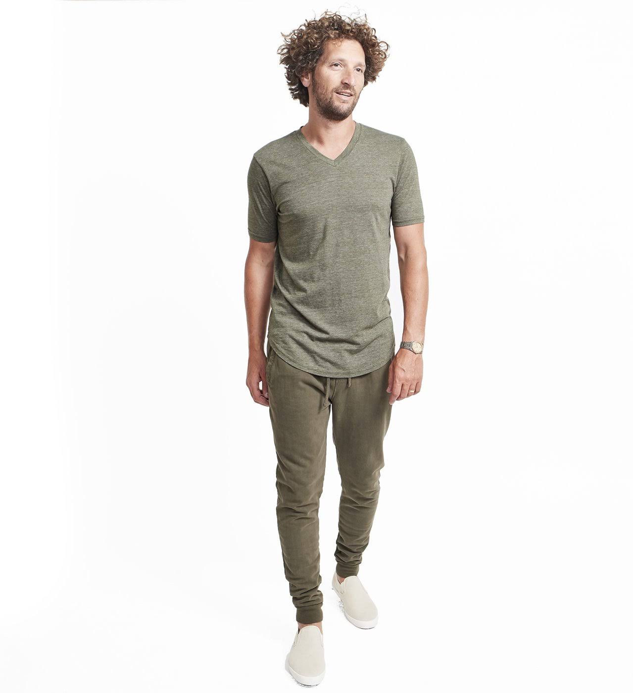 Goodlife Tri-Blend Scallop V-Neck in Cool Blue, Size: X-Large