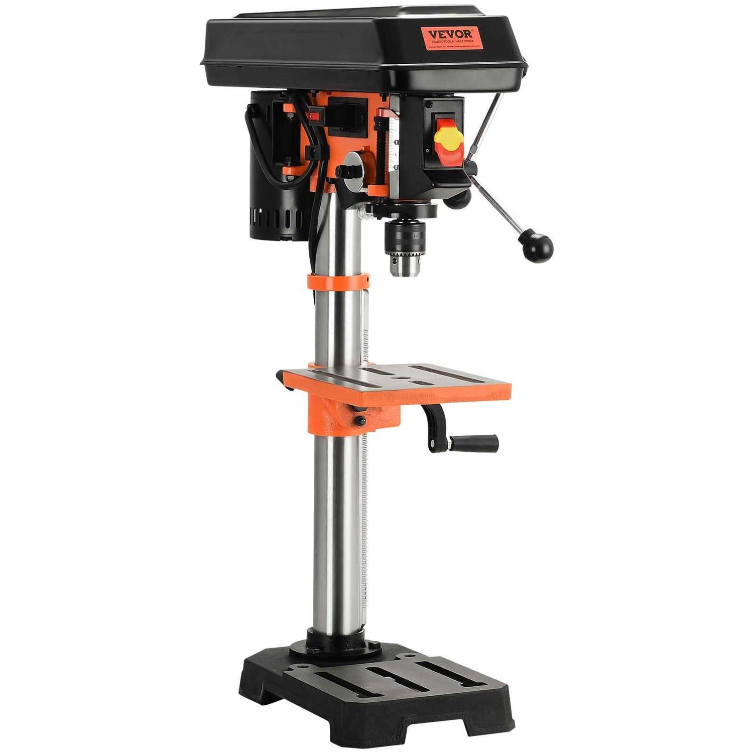 VEVOR 10 in Benchtop Drill Press 3.2 Amp 120V 5-Speed Cast Iron Bench Drill Press - Shop Hardware Tools Online Store