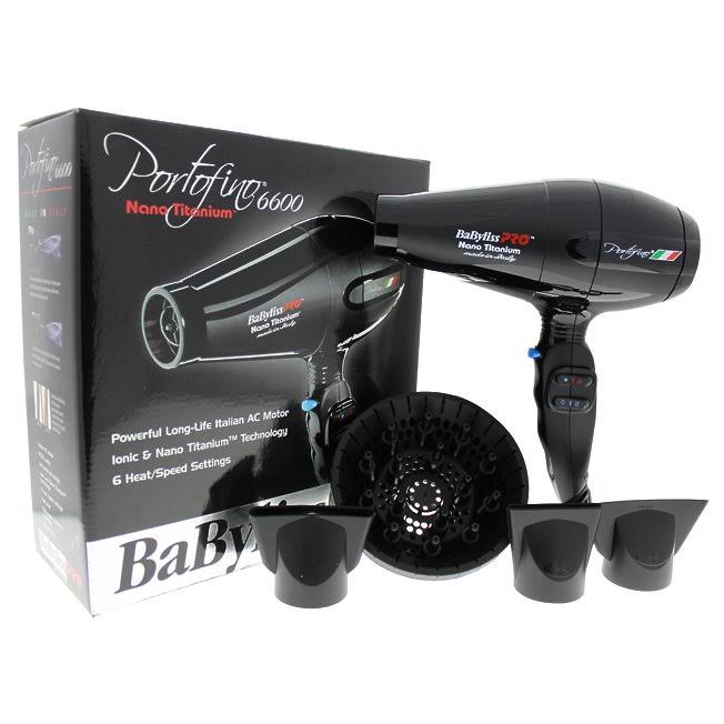 Babyliss Pro Nano Titanium Portofino Dryer, Black