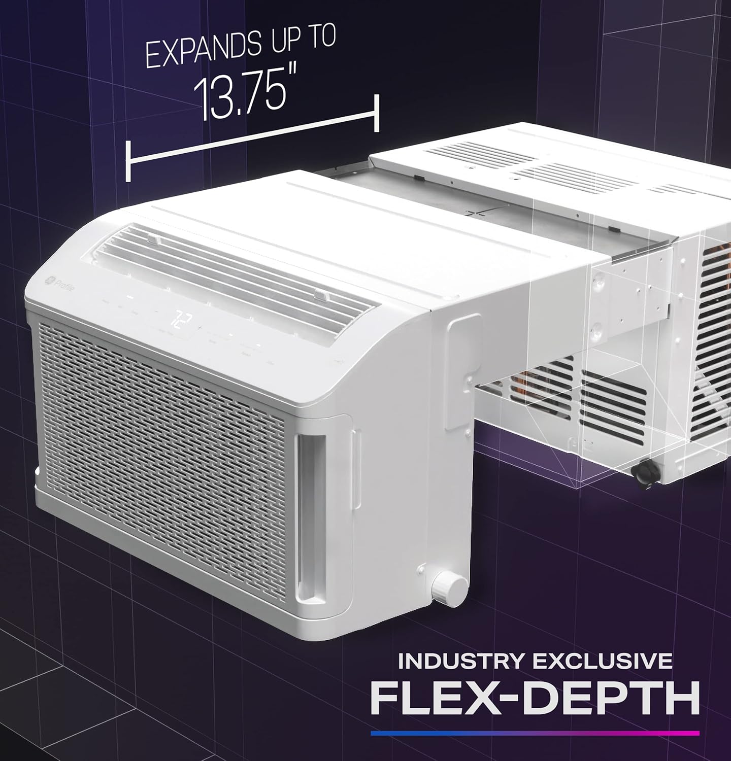 GE Profile ClearView Inverter Window Air Conditioner 12,200 BTU, Inverter Technology, Ultra Quiet for Large Rooms + GE Profile Air Purifier | Removes Allergens, Odors & Other Impurities Bundle