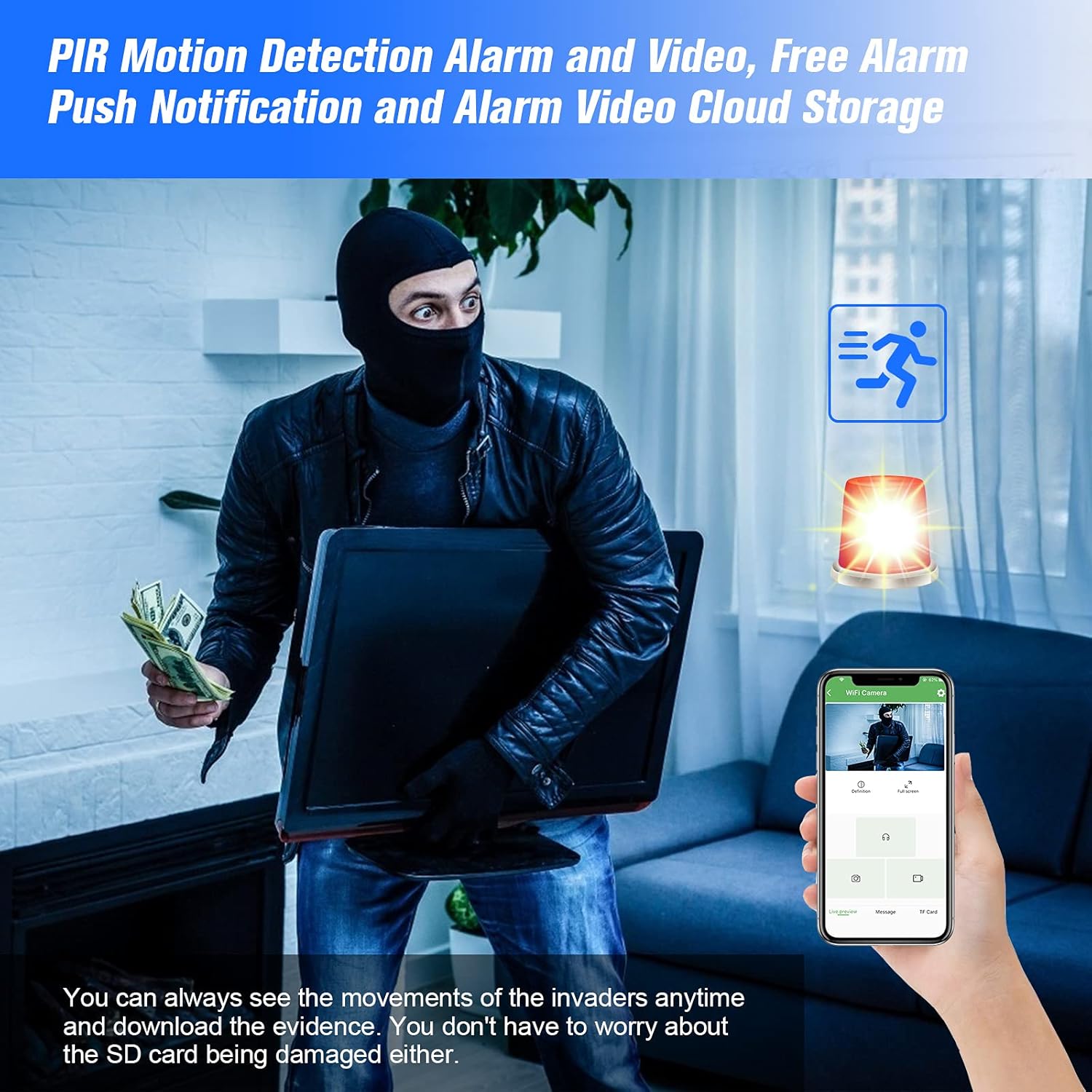 Mini Wireless Indoor Security Camera, 4K HD WiFi Surveillance Cameras, Smallest Portable Nanny Cam with Audio, Free Cloud Storage, Auto Night Vision/ Motion Detection Alerts for Home/Baby/Car Pack of 2