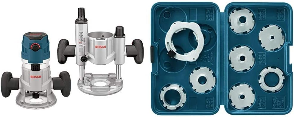 BOSCH MRC23EVSK Combination Router - 15 Amp 2.3 Horsepower Corded Variable Speed Combination Plunge & Fixed-Base Router Kit with Hard Case
