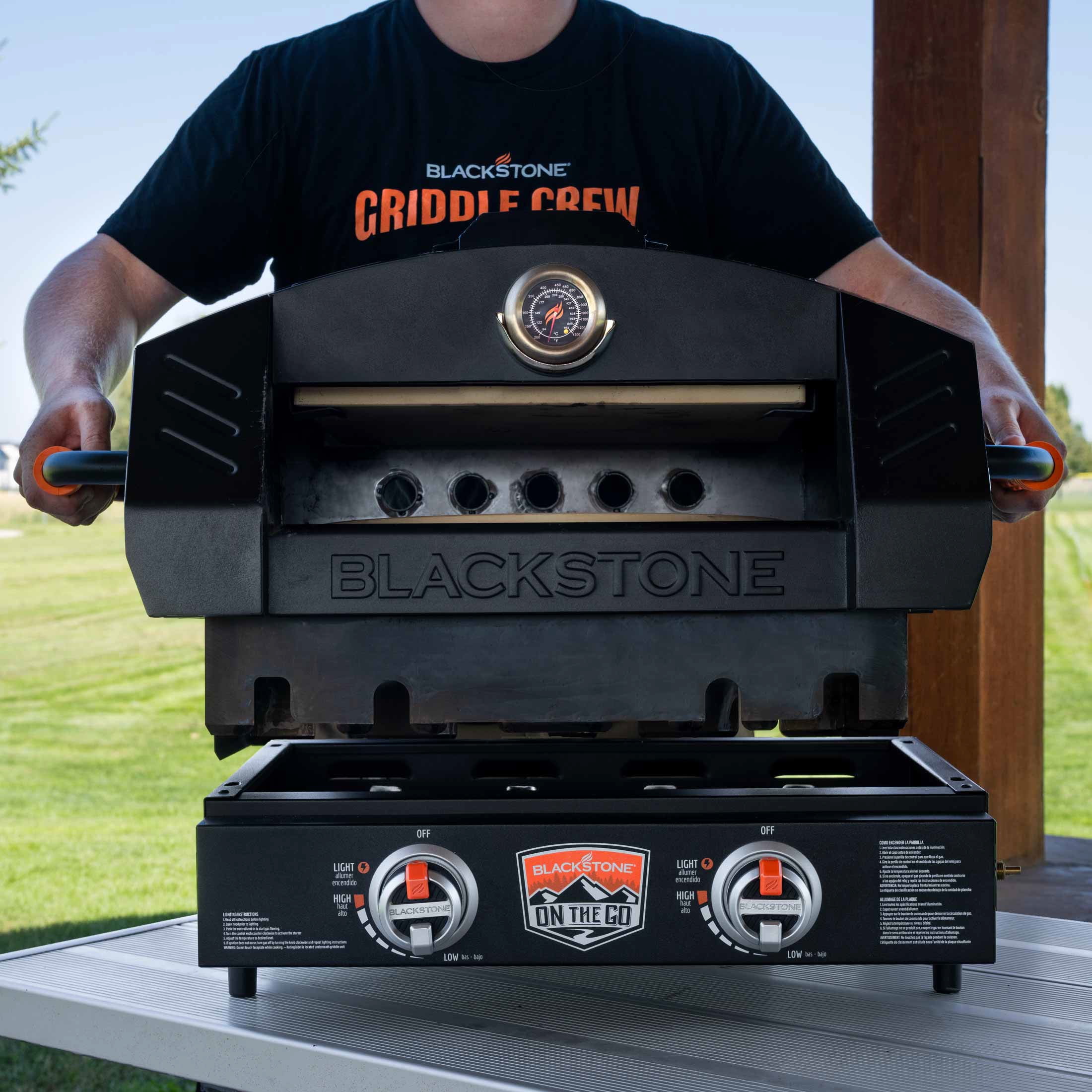 Blackstone 22 On-the-Go Pizza Oven Conversion Kit with 15 Cordierite Stone