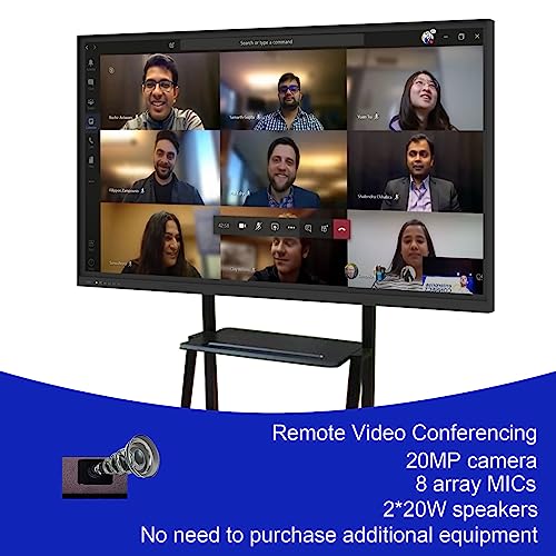 65'' Smart Digital Whiteboard, Interactive Board 4K UHD Smartboard Touchscreen Display, All in One Computer for Classroom and Business