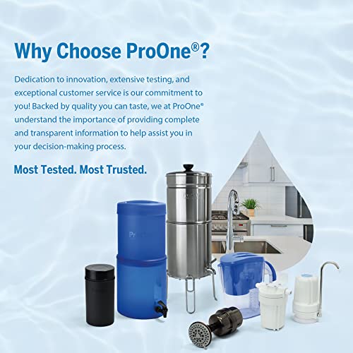 ProOne Traveler+ Stainless-Steel Gravity Water Filter System