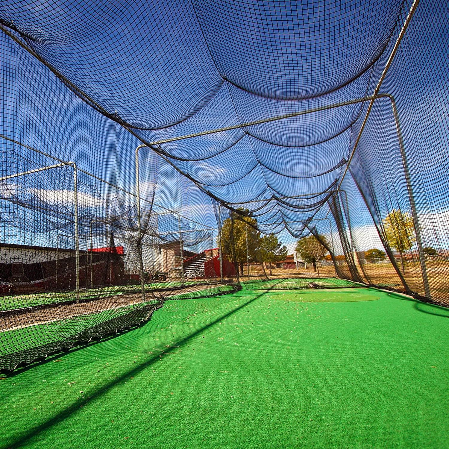 Baseball Batting Cage Nets [12 Sizes] | Professional Fully Enclosed #42 Grade Heavy Duty HDPP Netting | Baseball & Softball Cage Netting | Hitting Cage Net
