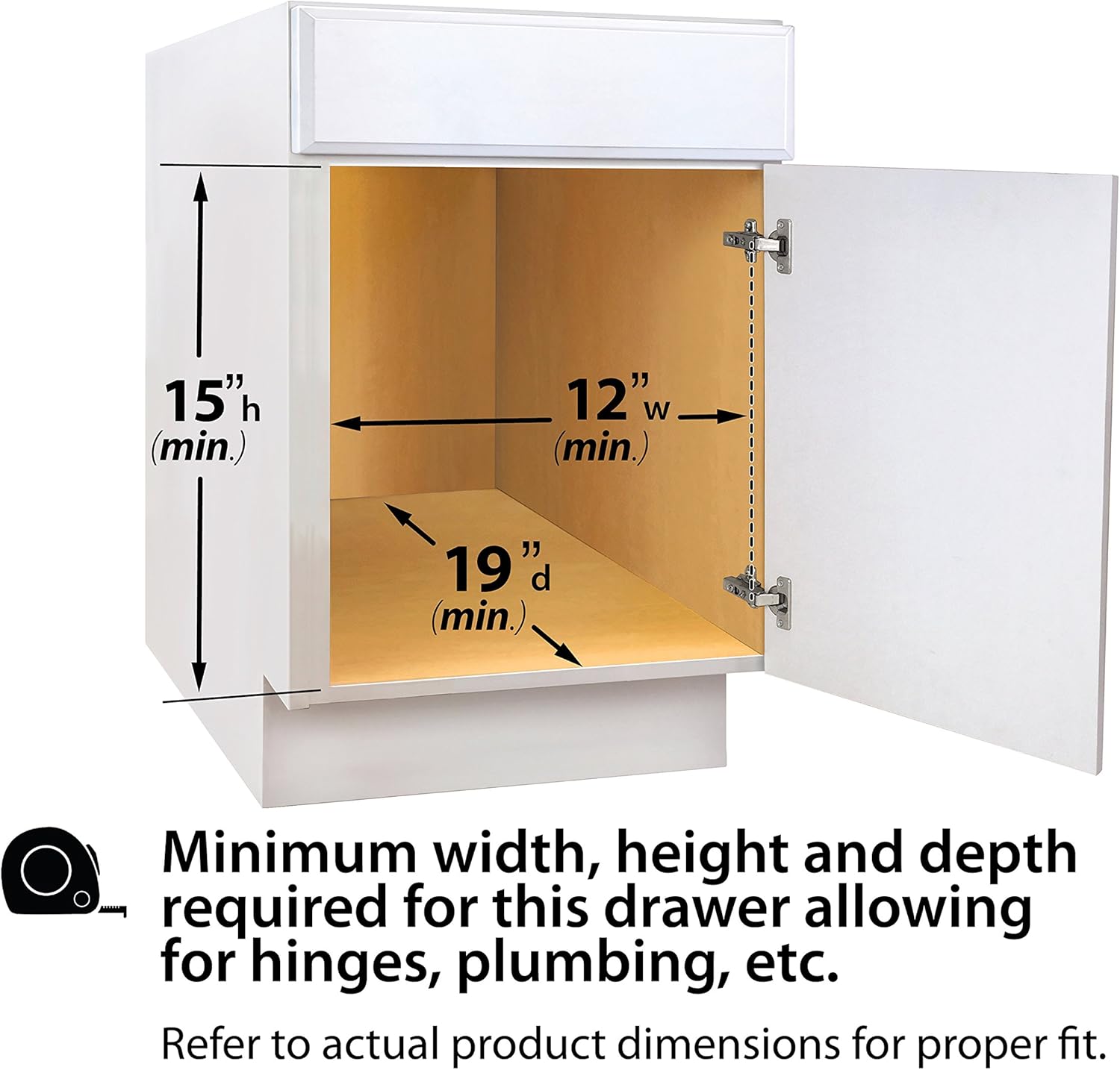 Lynk Professional&reg; Under Sink Cabinet Organizer Pull Out Two Tier Sliding Shelf, 11.5w x 18d x 14h-Inch, Chrome