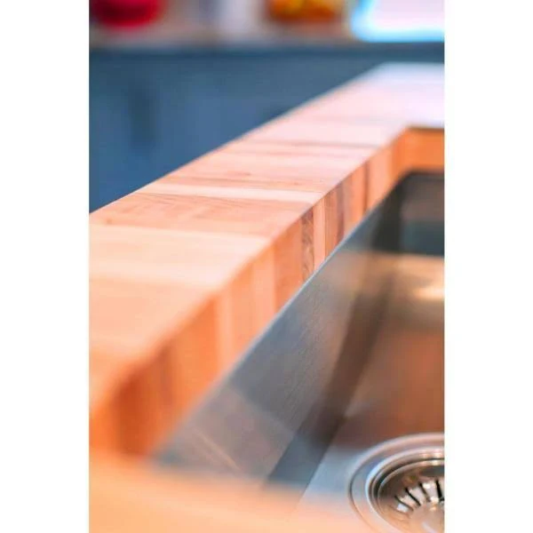 American Hardwood Industries Unfinished Cherry 8 ft. L x 25 in. D x 1.5 in. T Butcher Block Countertop