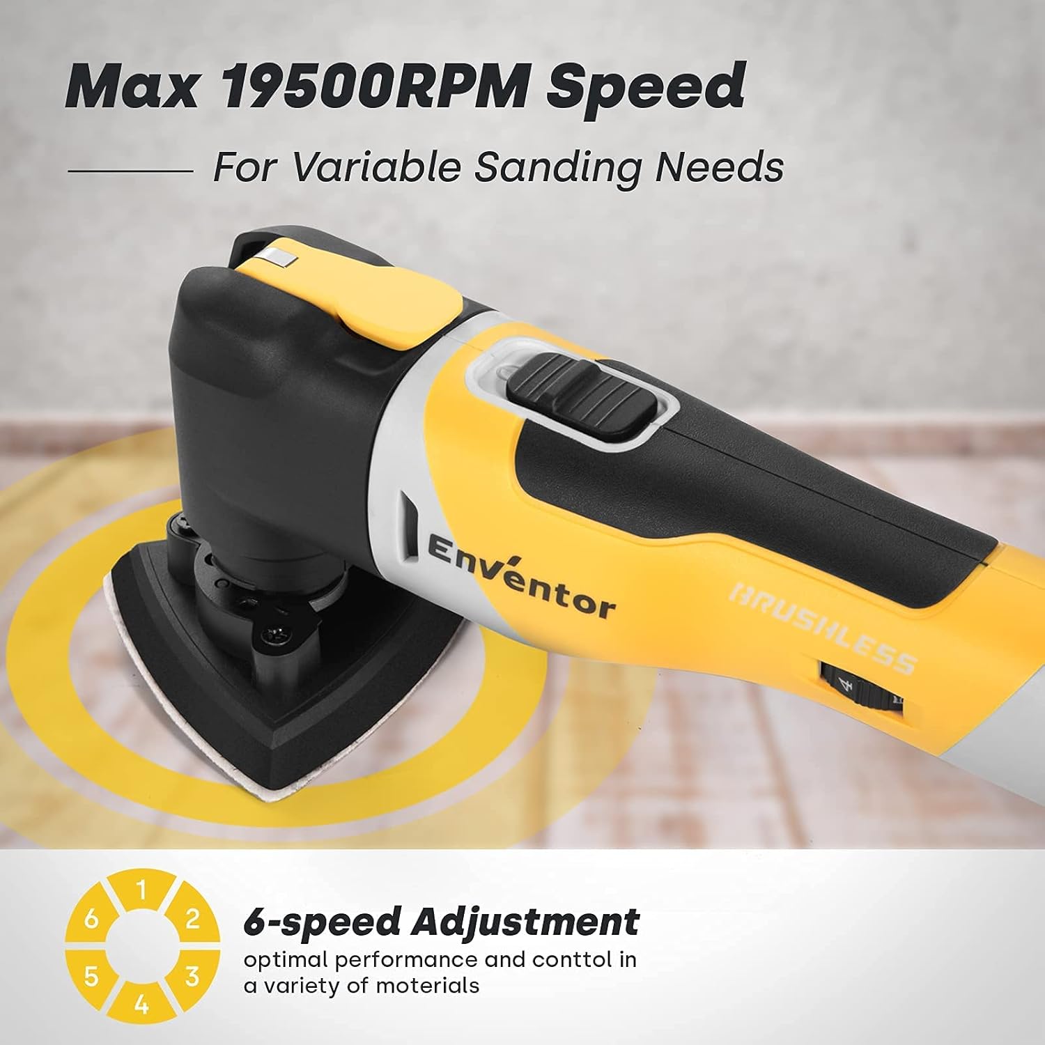 Oscillating Tool, ENVENTOR 2.5-Amp Oscillating Multitool With 6 Variable Speeds & 3&deg; Oscillating Angle and 28pcs Oscillating Saw Accessories and Carrying Bag
