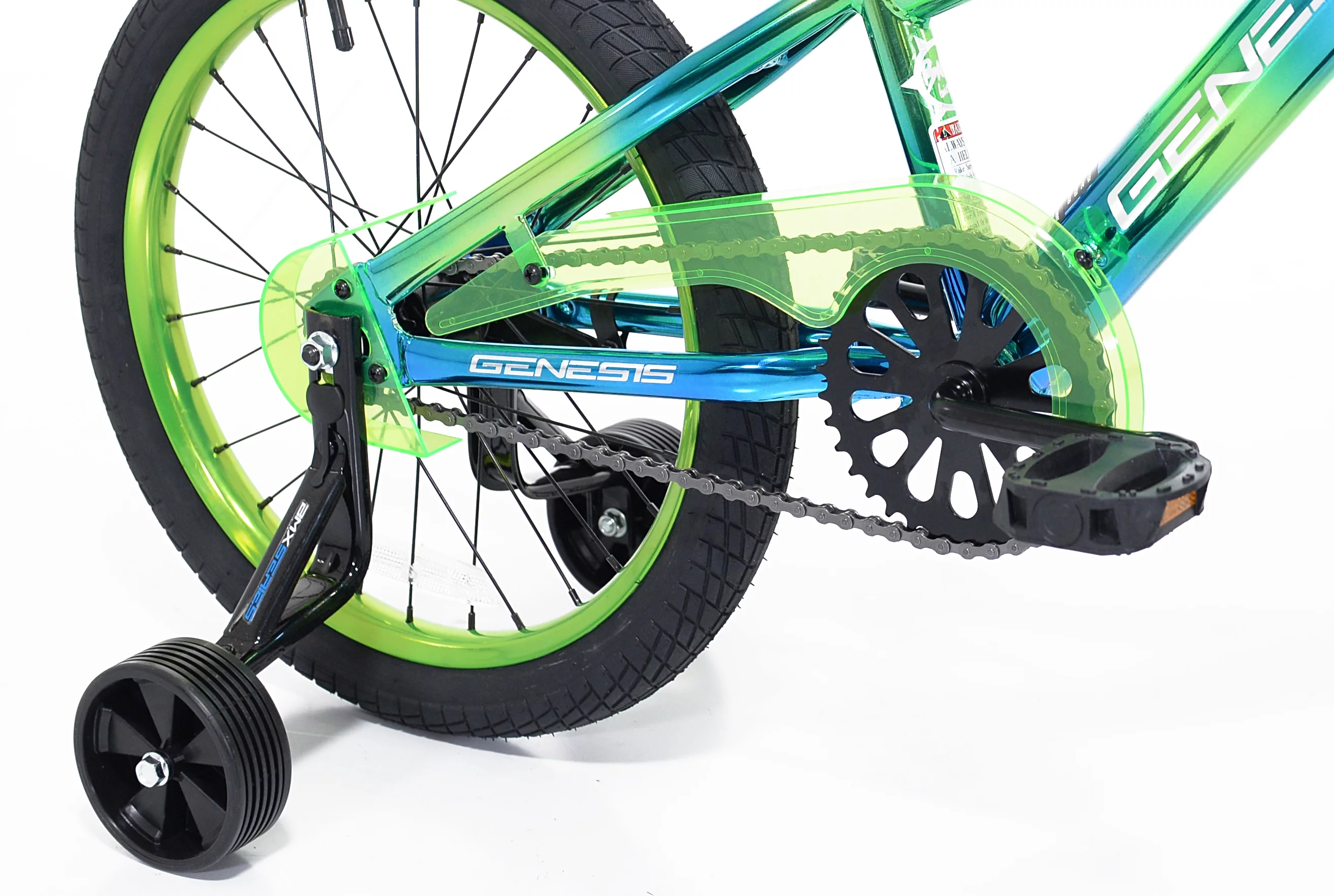 Genesis 18 Glitch Boy's BMX Bike, Blue/Green