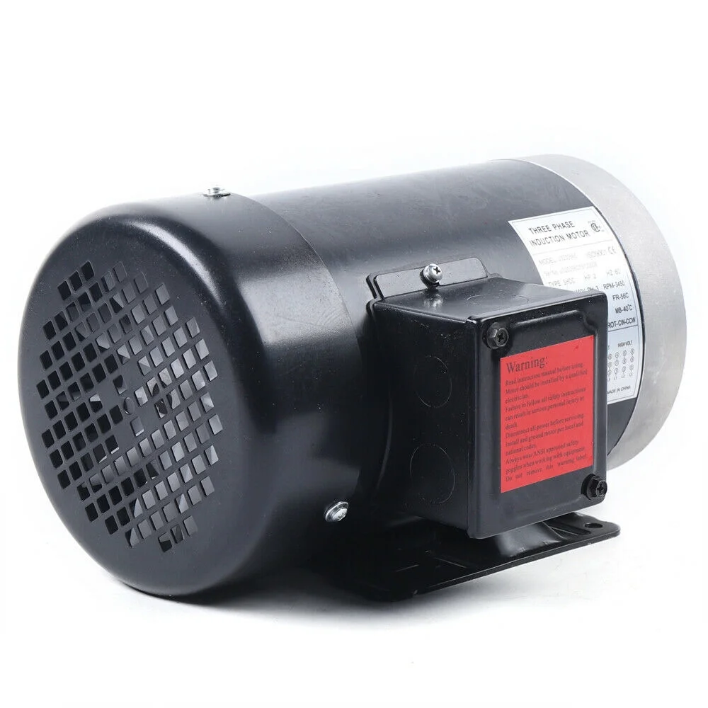 TFCFL 2HP Electric Motor 3 Phase Compressor 56C Frame 3450RPM TEFC 208-230/460Volt
