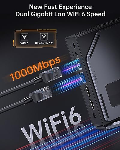 ACEMAGIC Mini PC Win 11 Pro, S1 N97 (up to 3.6 GHz) 16GB DDR4 512GB M.2 SSD Mini Desktop Computer, [25W TDP] Mini Computer Dual LAN, WiFi6/BT5.2, Support 4K Dual Display Micro PC for Office Business