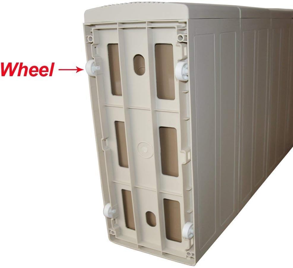 Feibrand 5 Storage Drawers Rolling Cart Organizer Plastic Drawers Unit on Wheels Tower Narrow Slim Container Cabinet for Bathroom Bedroom 17.7 x 7 x 38.8 Inches
