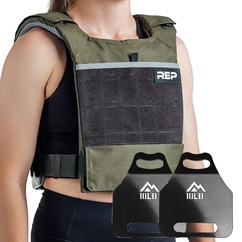 REP Fitness Strata Weight Vest, 2 Removable Plate Options for Unisex, Men & Women, Wearable, Weighted for Strength Training, Muscle Building, CrossFit, Running, Gym Exercise, Adjustable Sizing