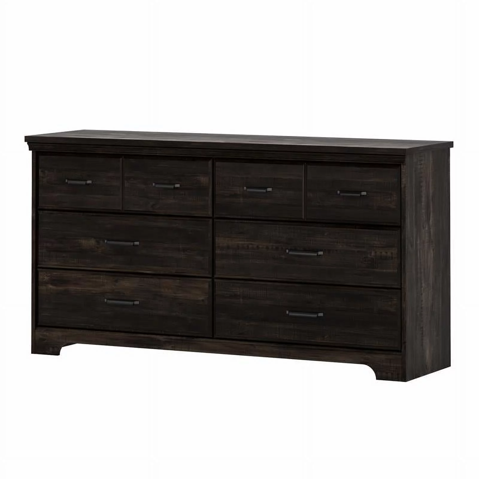 South Shore Versa 6-Drawer Double Dresser, Rubbed Black