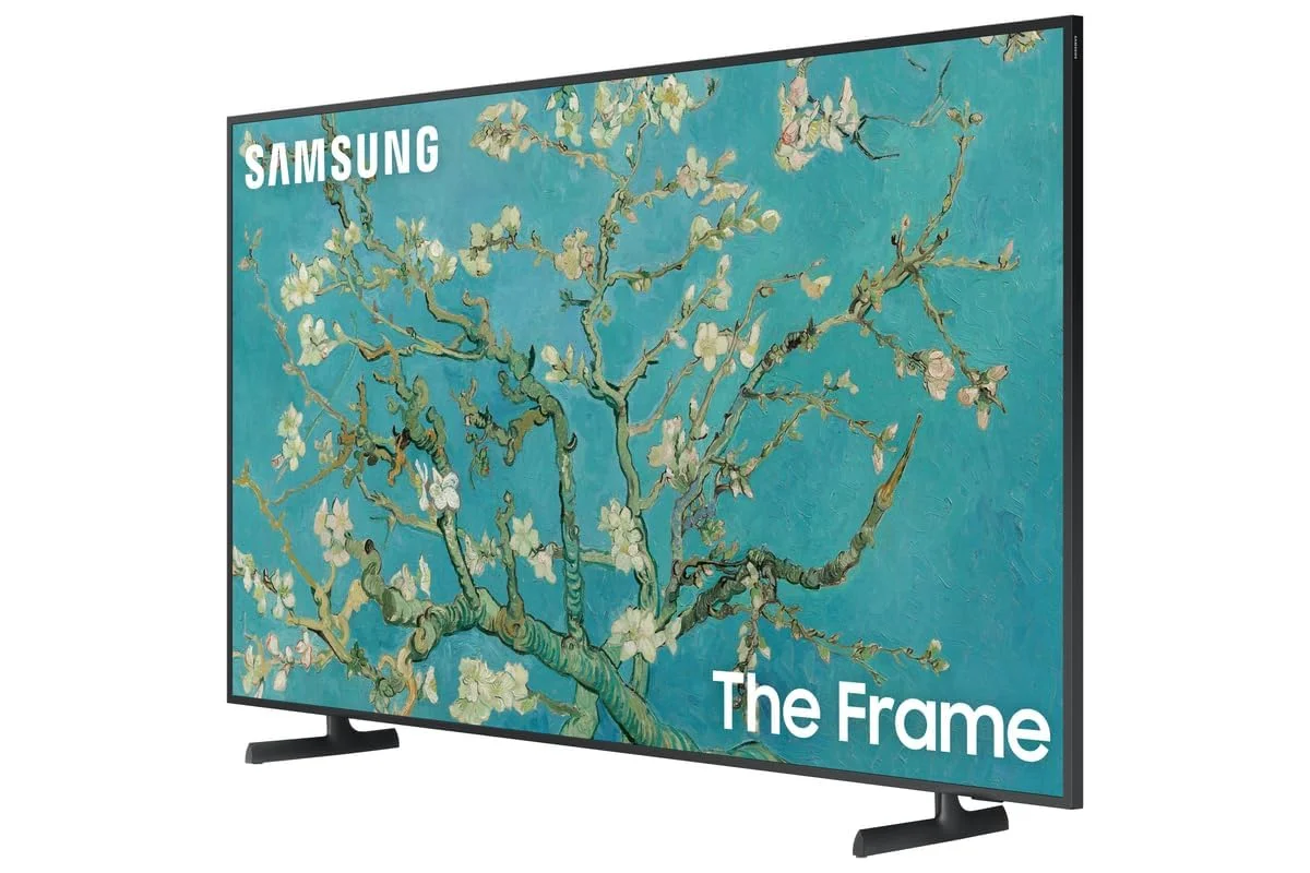 SAMSUNG 85-Inch Class QLED 4K LS03B Series The Frame Quantum HDR Smart TV with a SAMSUNG 85” The Frame Customizable Bezel for TV, Modern Beige, VG-SCFA85BEBZA (2022)