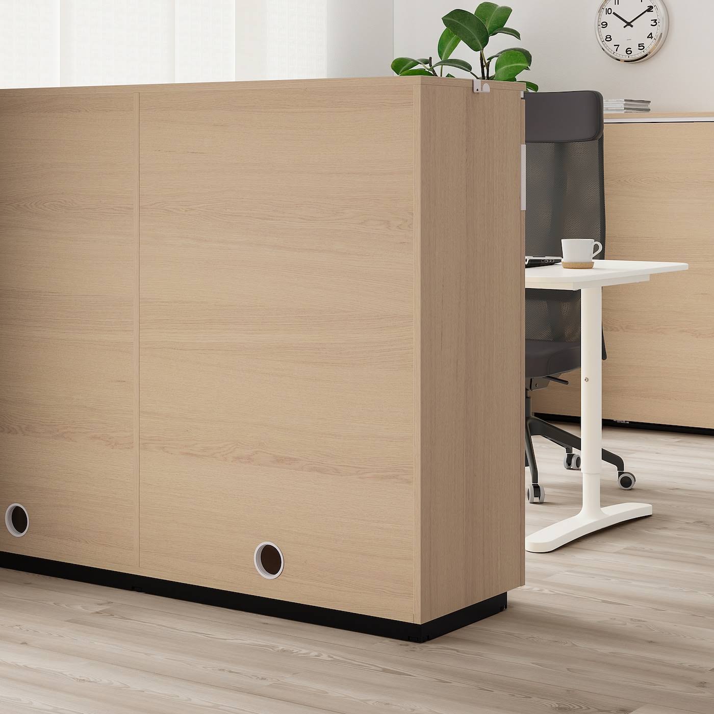 IKEA - Galant Cabinet with Sliding Doors, White Stained Oak Veneer, 63x47 1/4 80365133