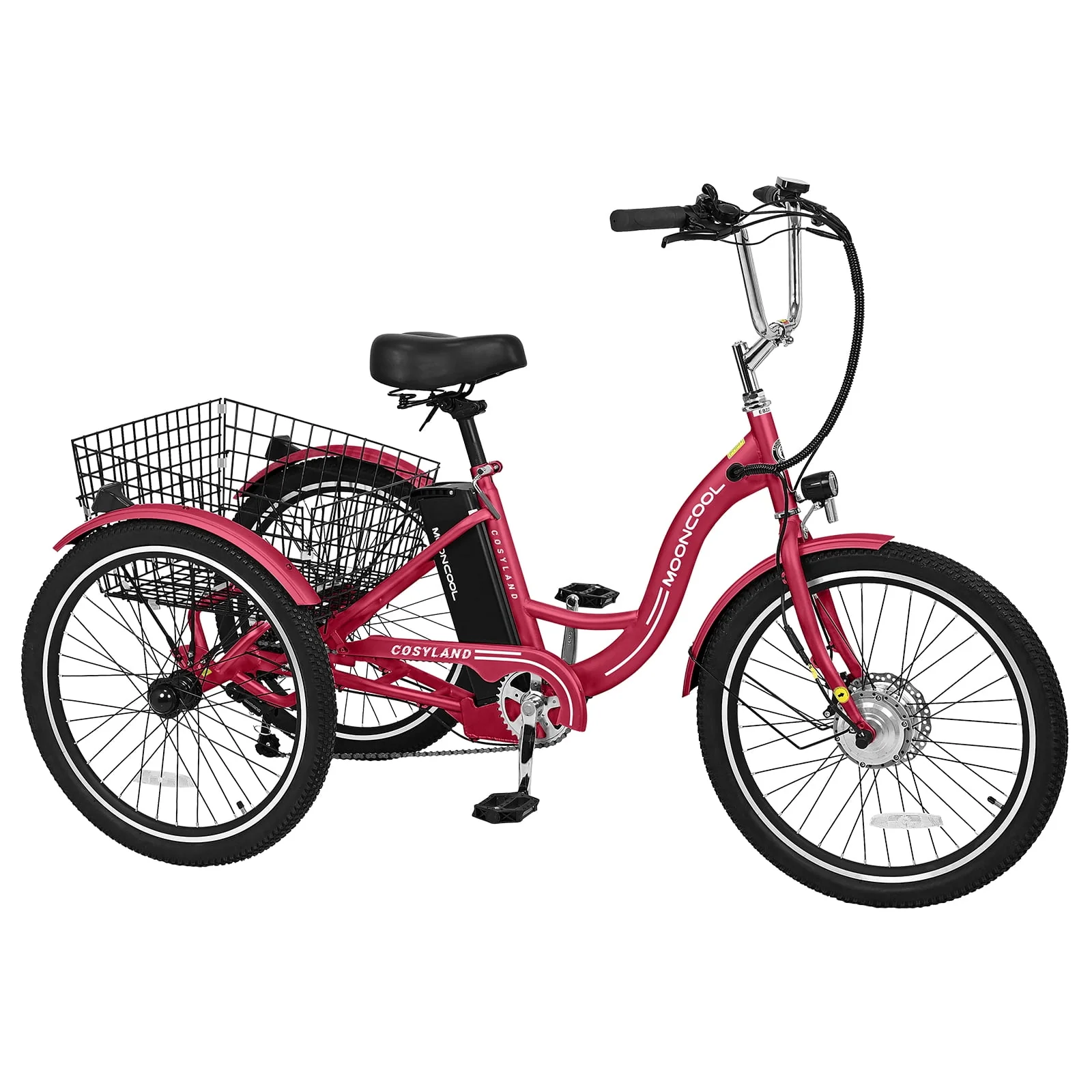 Lilypelle Adult Electric Tricycles,3 Wheel Electric Bike,15.5 Mph Electric Trikes for Seniors,7-Speed & 4 Adjustable Riding Modes Electric Tricycle With Removable Lithium Battery