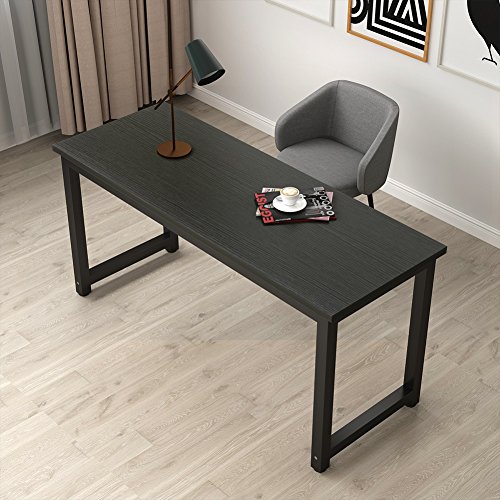 Tribesigns Modern Computer Desk, 63 x 31.5 inch Large Executive Office Desk Computer Table Study Writing Desk Workstation for Home Office, Spliced Desktop, White