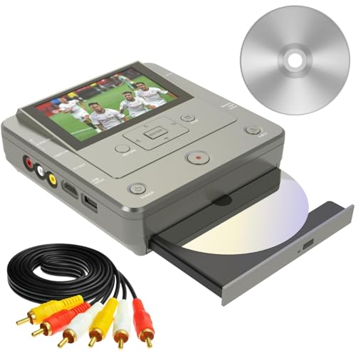 VHS to DVD Recorder, TV to USB Device or SD Card or HDD Recorder, Smart Phone WiFi to DVD/USB/SD/HDD Copy, WiFi APP Media Recorder【Comes with 10 Free DVD-R 】