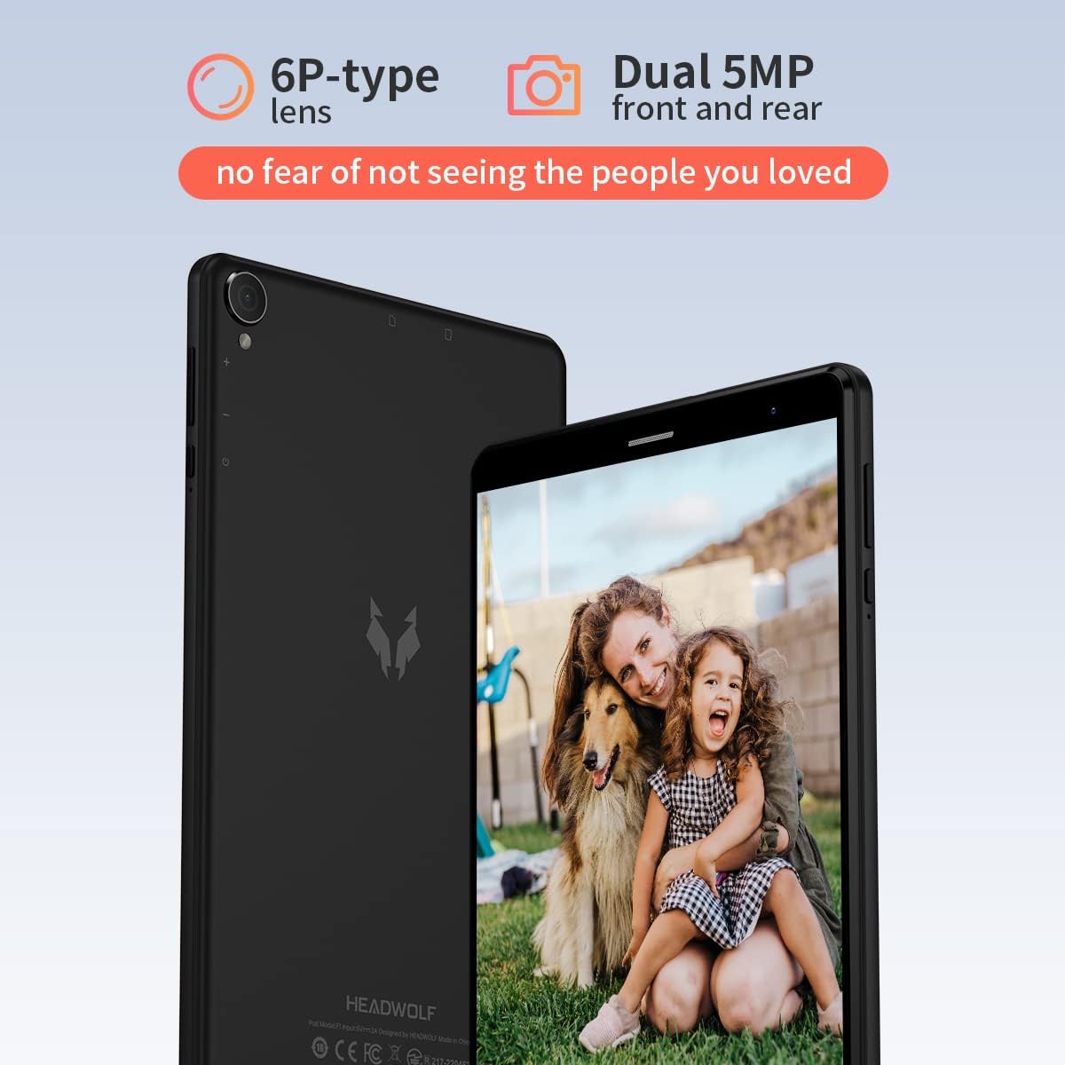 Headwolf Fpad1 Tablet, 8 inch Android 11 Tablets,Quad-Core Processor,3GB RAM 64GB ROM,512GB Expand,800 * 1280 HD Display, Long Battery Life, Dual Camera, 2.4G+5G WiFi, BT 5.0