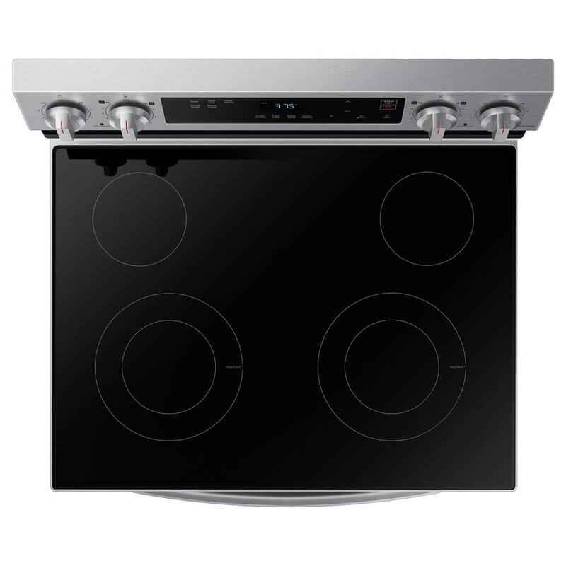 6.3 cu. ft. Smart Freestanding Electric Range with Steam Clean in Stainless Steel