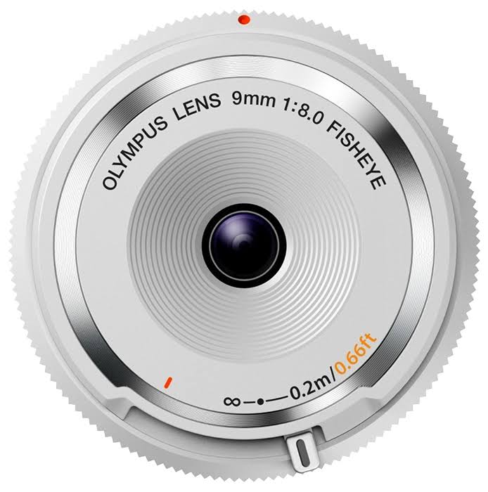 Olympus BCL-0980 9mm f/8.0 Fisheye Body Cap Lens - White