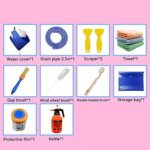 Air Conditioner Cleaning Cover Split Cleaning kit Wall Mounted Air Conditioning Cleaner Kit Dust Washing Clean Protector Bag Aircon Washbag Waterproof with Drain Outlet (Size : 1-2p)
