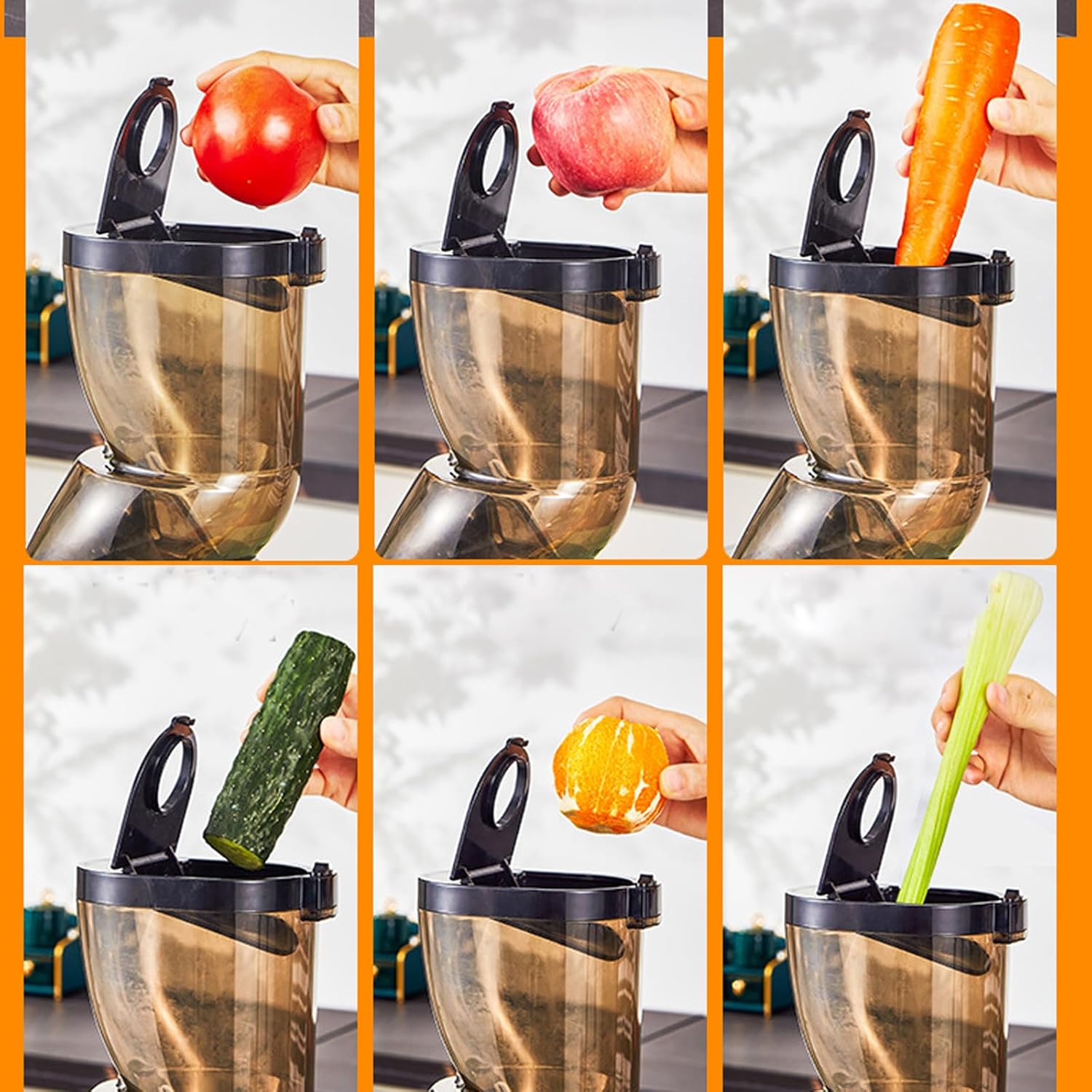 Juicer Machines,Powerful Slow Cold Press Masticating Pure Juicer Machines,Large Diameter Feed Chute Fit Whole Vegetable And Fruit,Juice Residue Separation