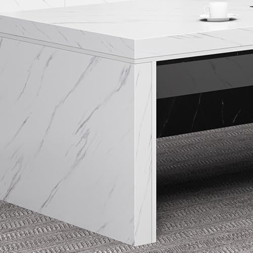 94-Inch Executive Desk with Charging Station File Drawer, L-Shaped Desk with Storage Shelve, Large Office Desk Writing Table Desk Business Furniture Set for Home Office