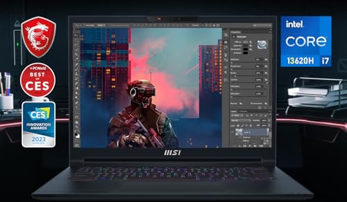 MSI Ultralight Stealth 14 Gaming Laptop - 13th Gen Intel i7-13620H - Nvidia Geforce RTX 4060-14" 165HZ FHD - Wi-Fi 6 - Thunderbolt 4 - Windows11 Home - HDMI Cable (32GB RAM | 2TB SSD)