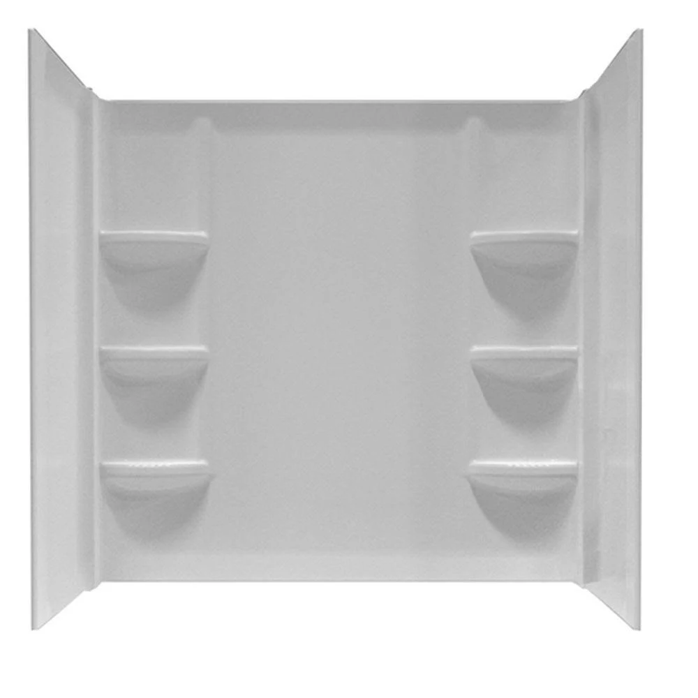 American Standard Ovation 30 in. x 48 in. 3-Piece Direct-to-Stud Shower Wall in Arctic White