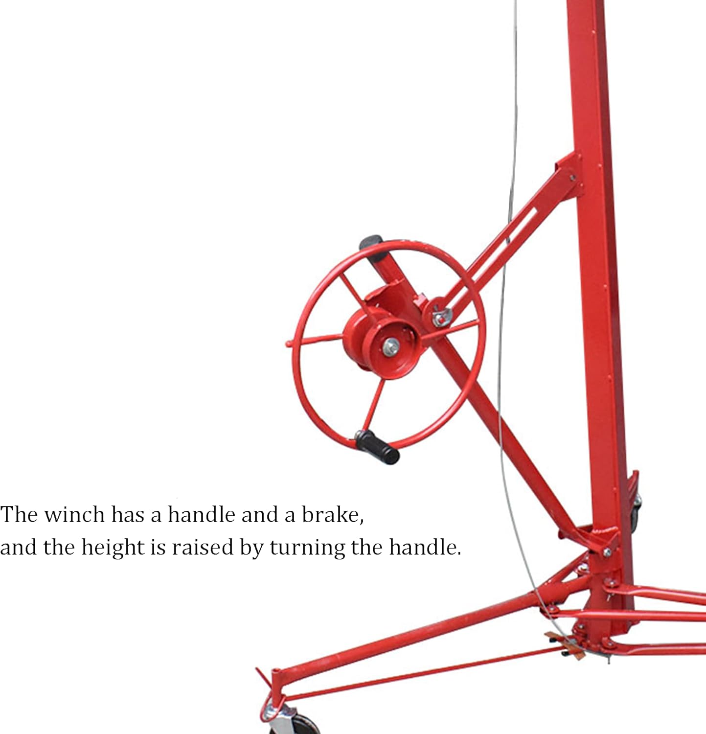 16FT Drywall Lift Sheetrock Lift Rolling Panel Hoist Jack Lifter Fit for Drywall Panels