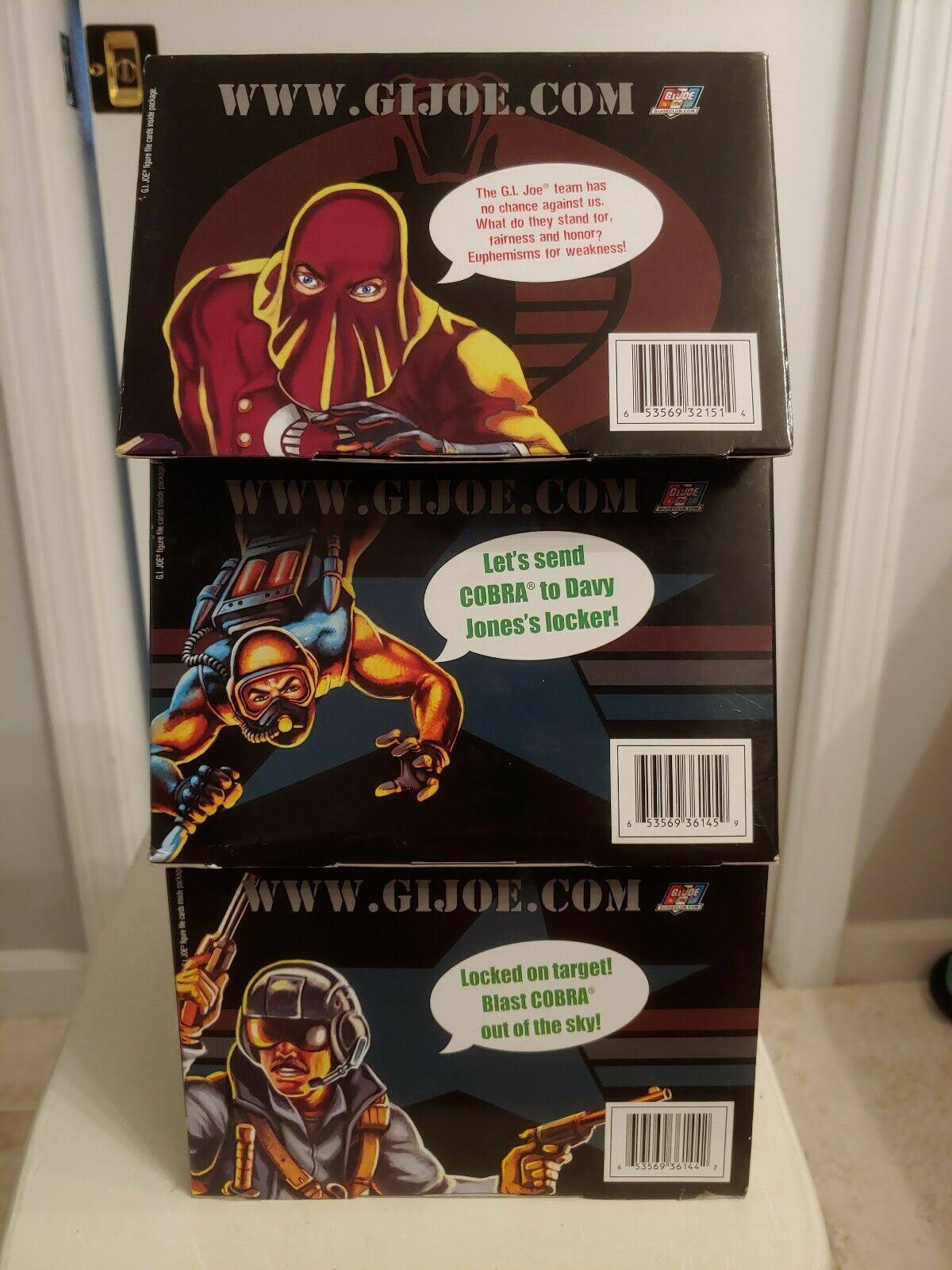 G I Joe 25th Anniversary Air Command Exclusive Boxed Set of 3 Action Figures Wild Bill Captain Ace Skyduster