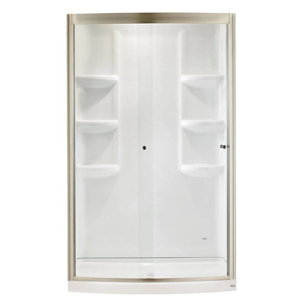 American Standard Ovation 30 in. x 48 in. 3-Piece Direct-to-Stud Shower Wall in Arctic White