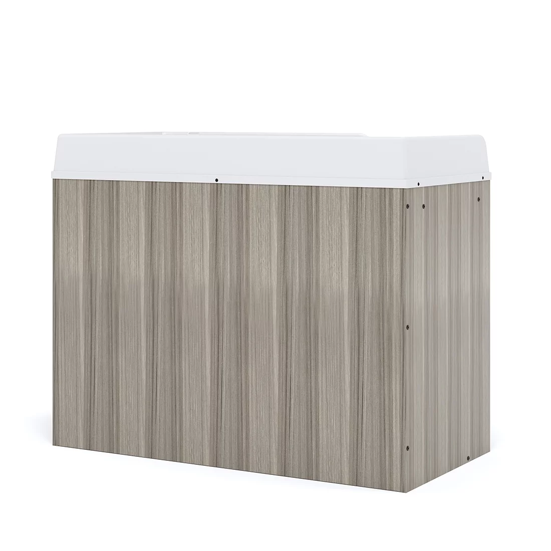 Tot Mate Toddler Walk Up Baby Changing Table with Stairs and Storage, Wood Laminate Finish, Elm Gray
